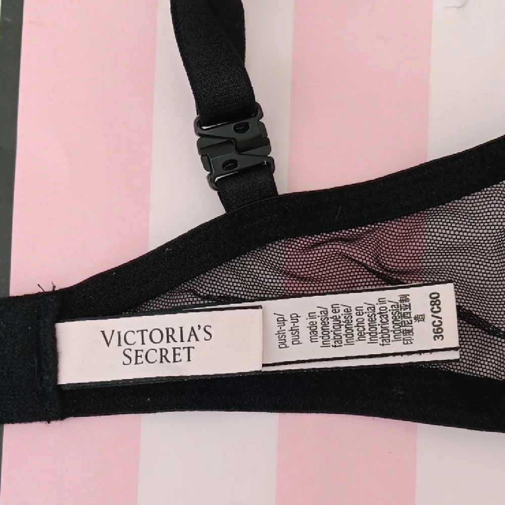 Victoria's Secret Sheer Black Bra Push-up Size36C - Picture 6 of 6